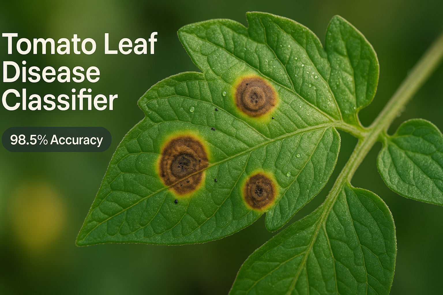 Screenshot of the Tomato Leaf Disease Classifier